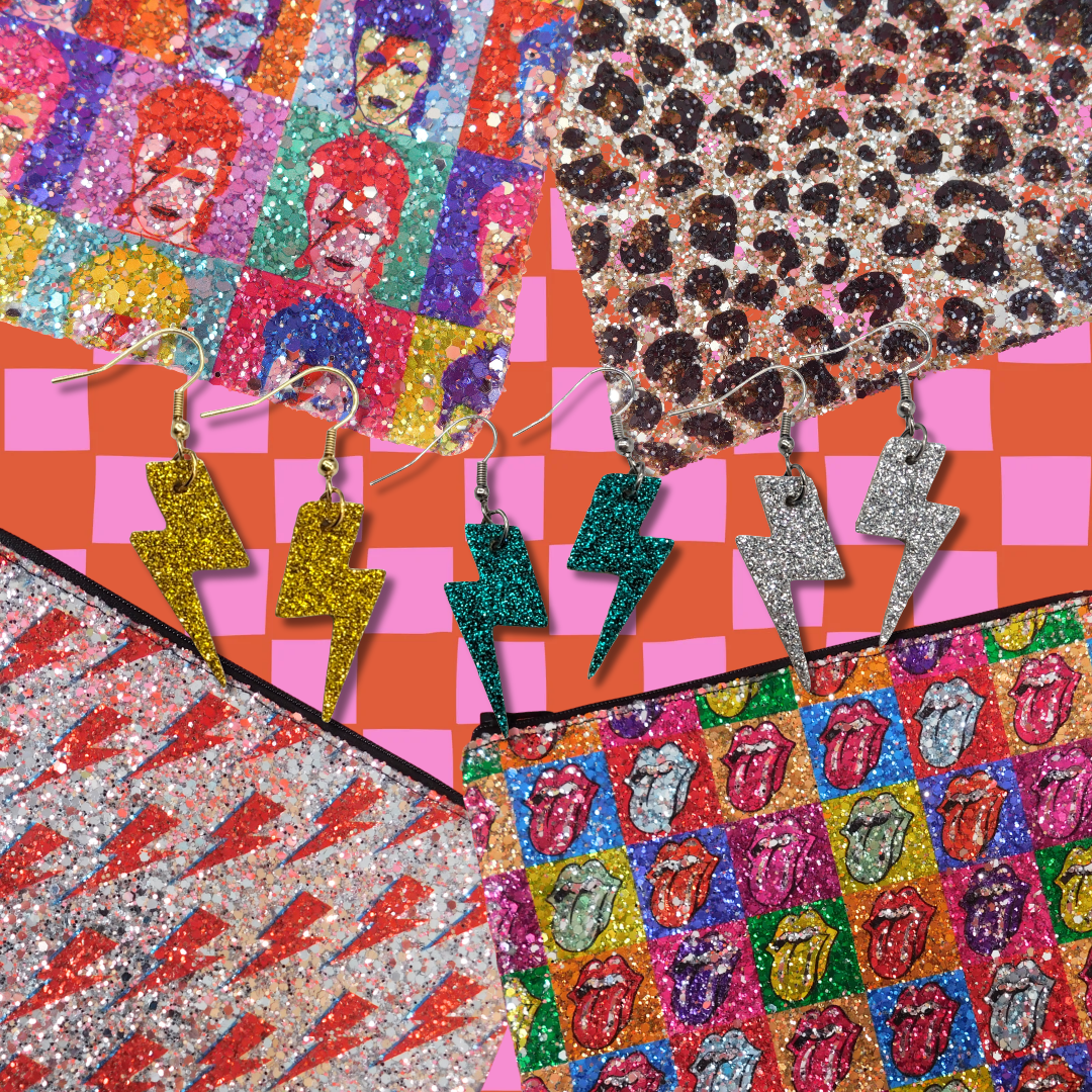 Glitter bag and earrings set - Trend Tonic