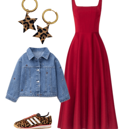 Gold and cheetah mini star cork charms - Trend Tonic
