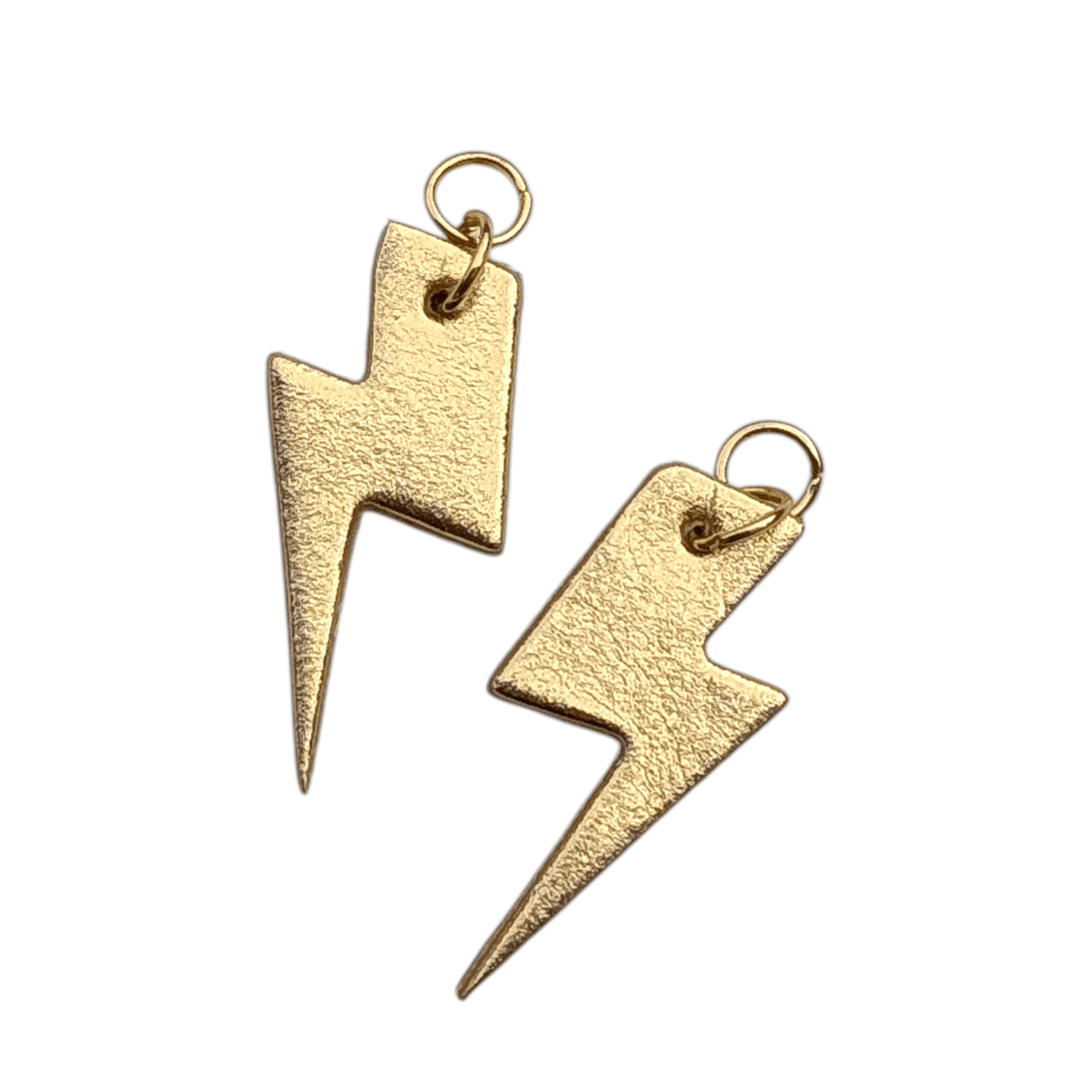 Gold and leopard mini lightning bolt cork charms - Trend Tonic