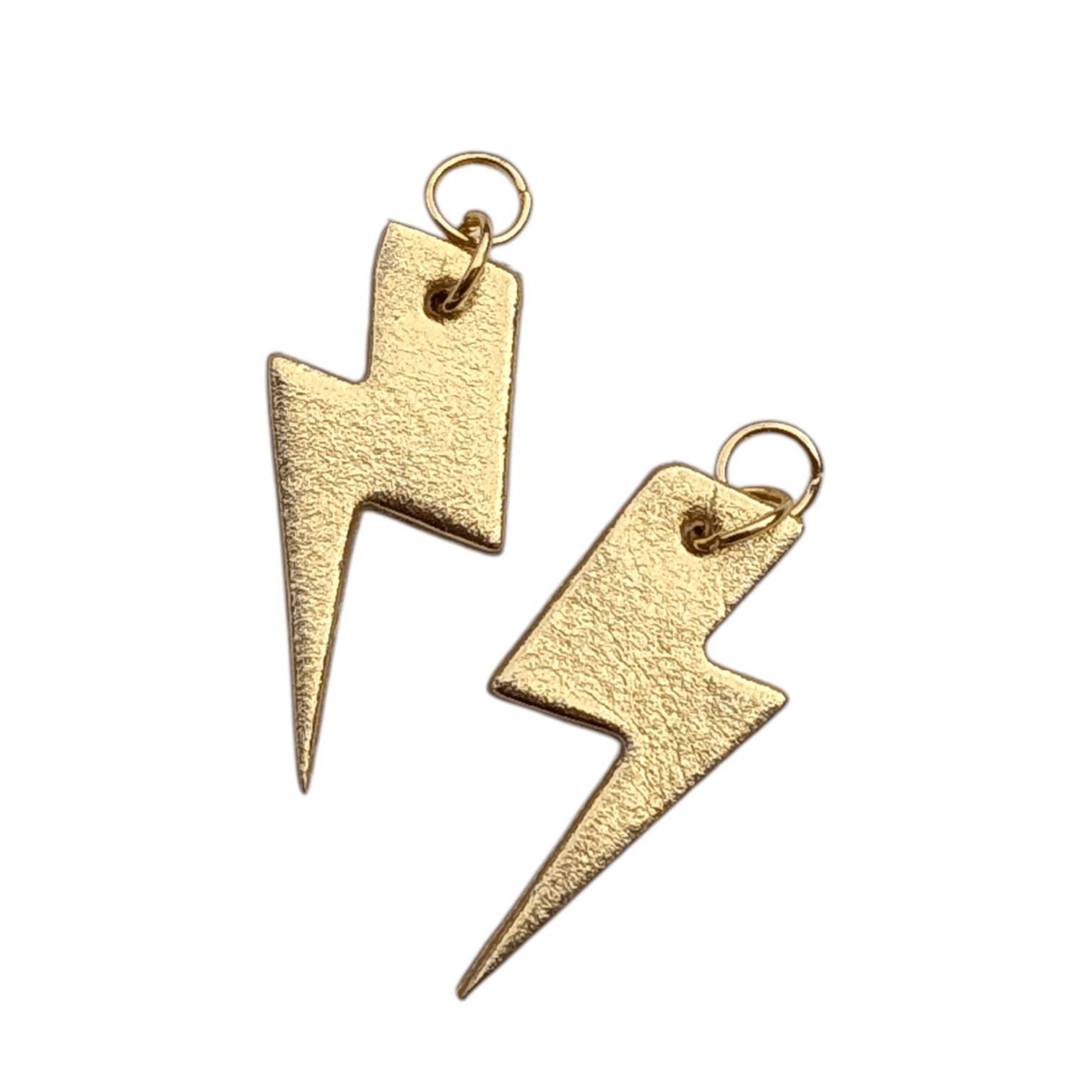 Gold and leopard mini lightning bolt cork charms - Trend Tonic