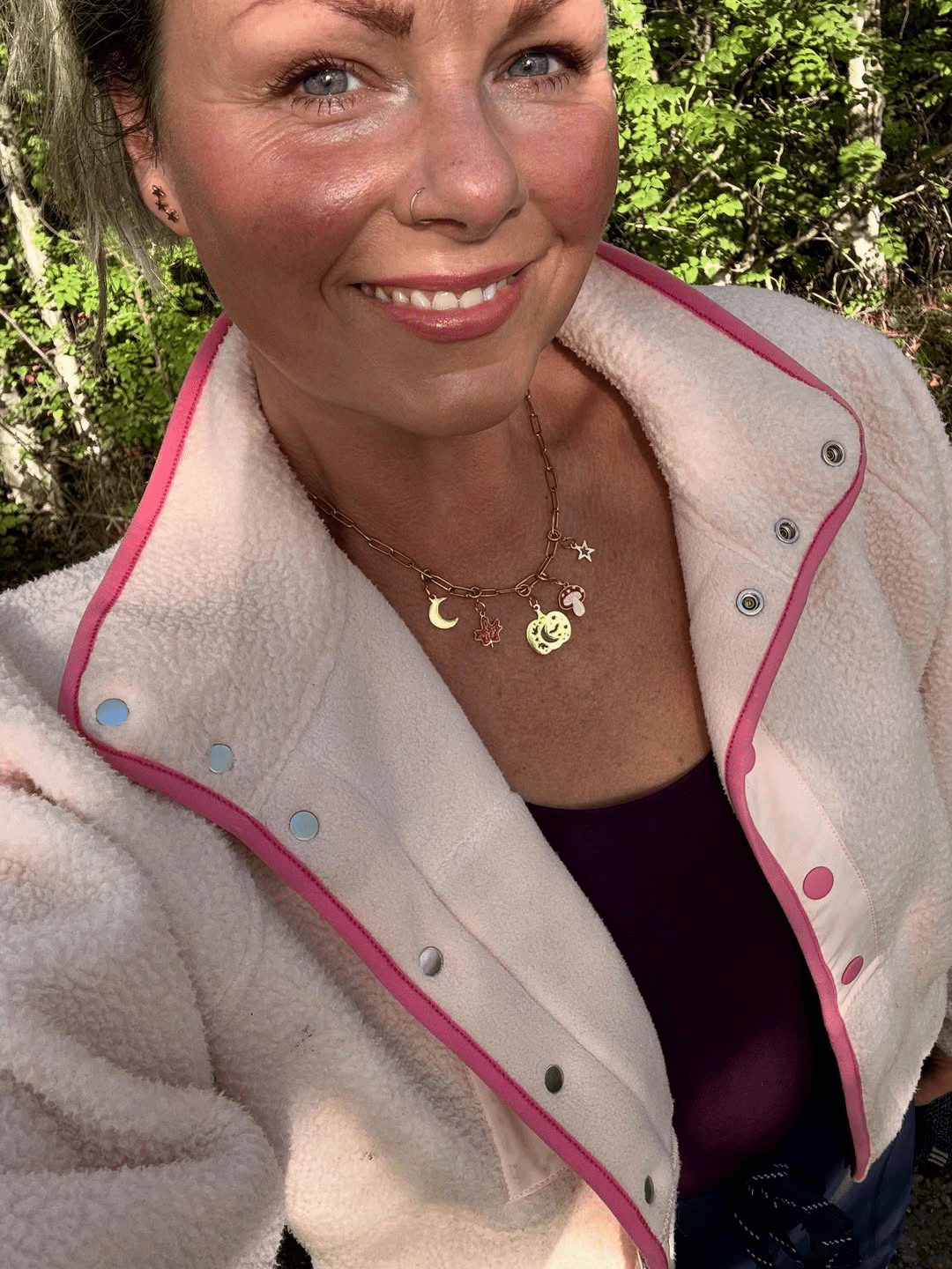 Gold autumn charm necklace - Trend Tonic