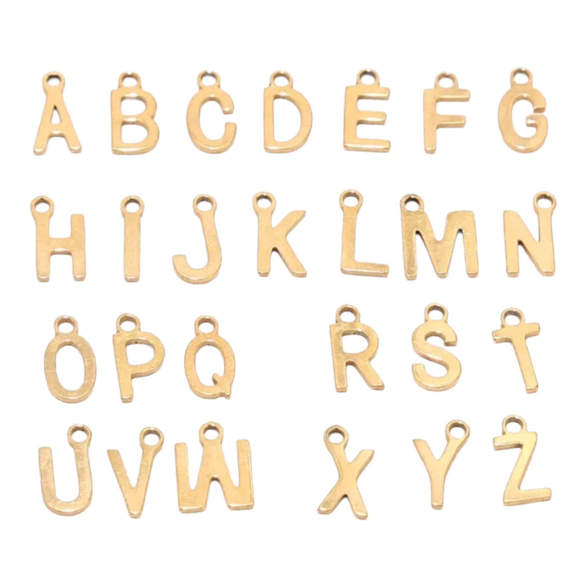 Gold initial letter charm - Trend Tonic