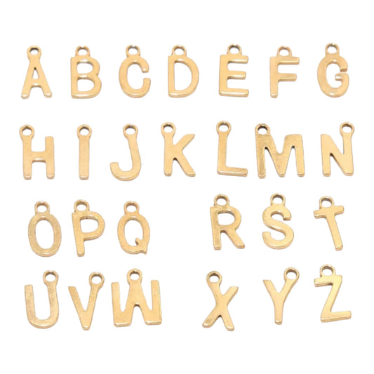 Gold initial letter charm - Trend Tonic