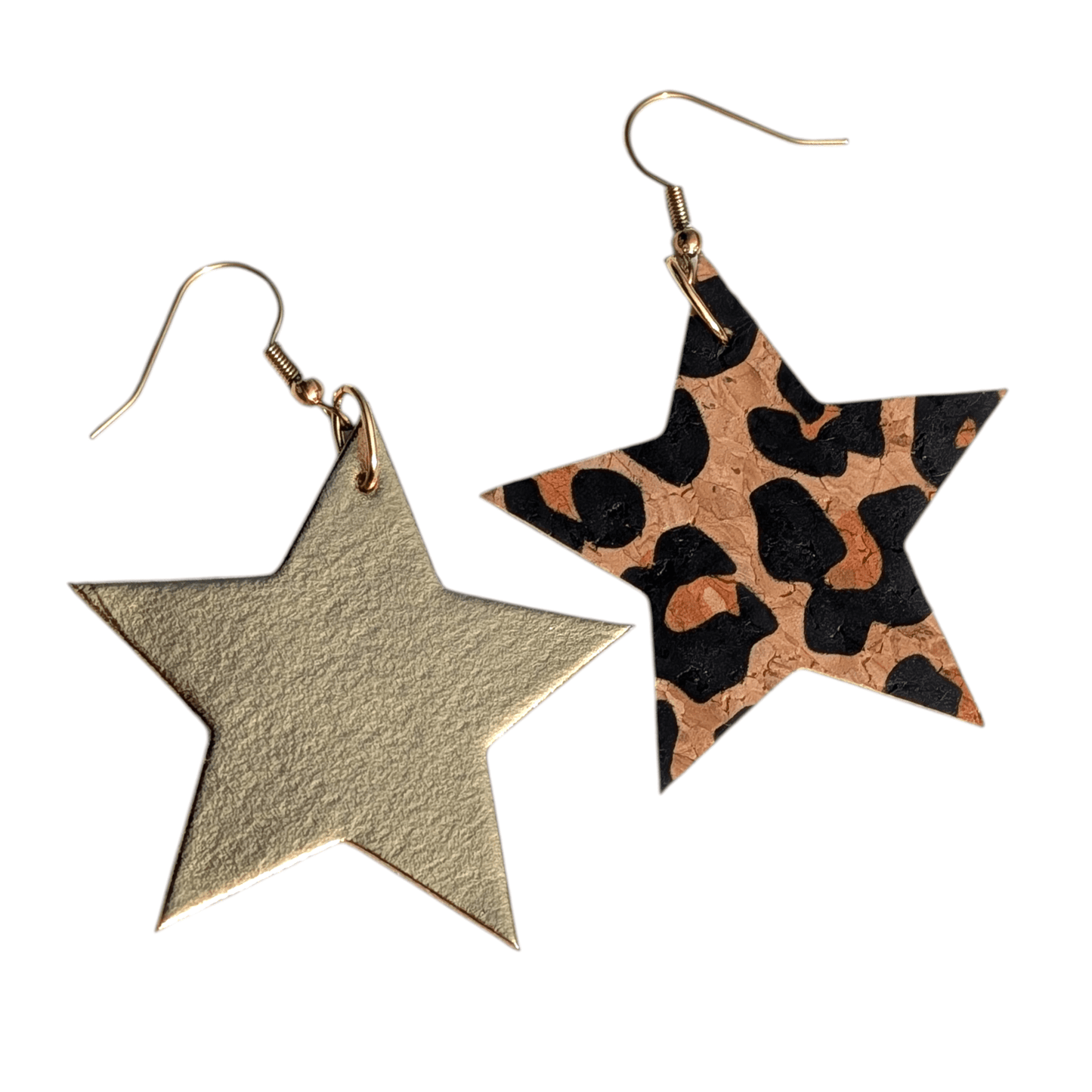 Gold metallic star earrings - Trend Tonic