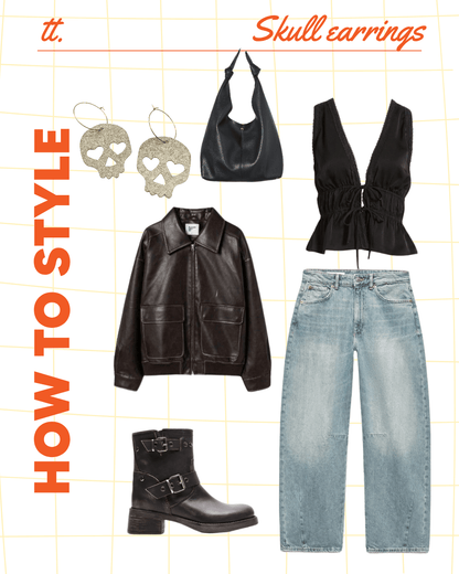Gold or silver skull earrings - Trend Tonic