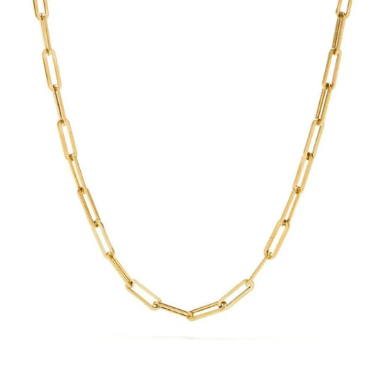 Gold paperclip chain necklace - Trend Tonic