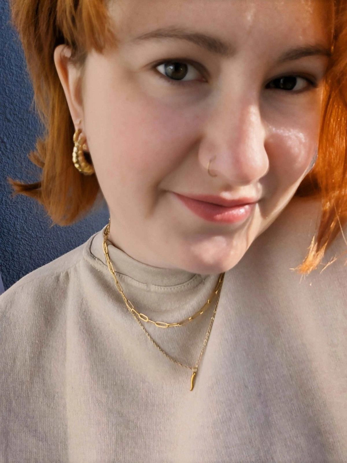 Gold paperclip chain necklace - Trend Tonic
