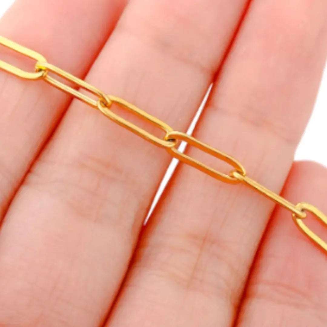 Gold paperclip chain necklace - Trend Tonic
