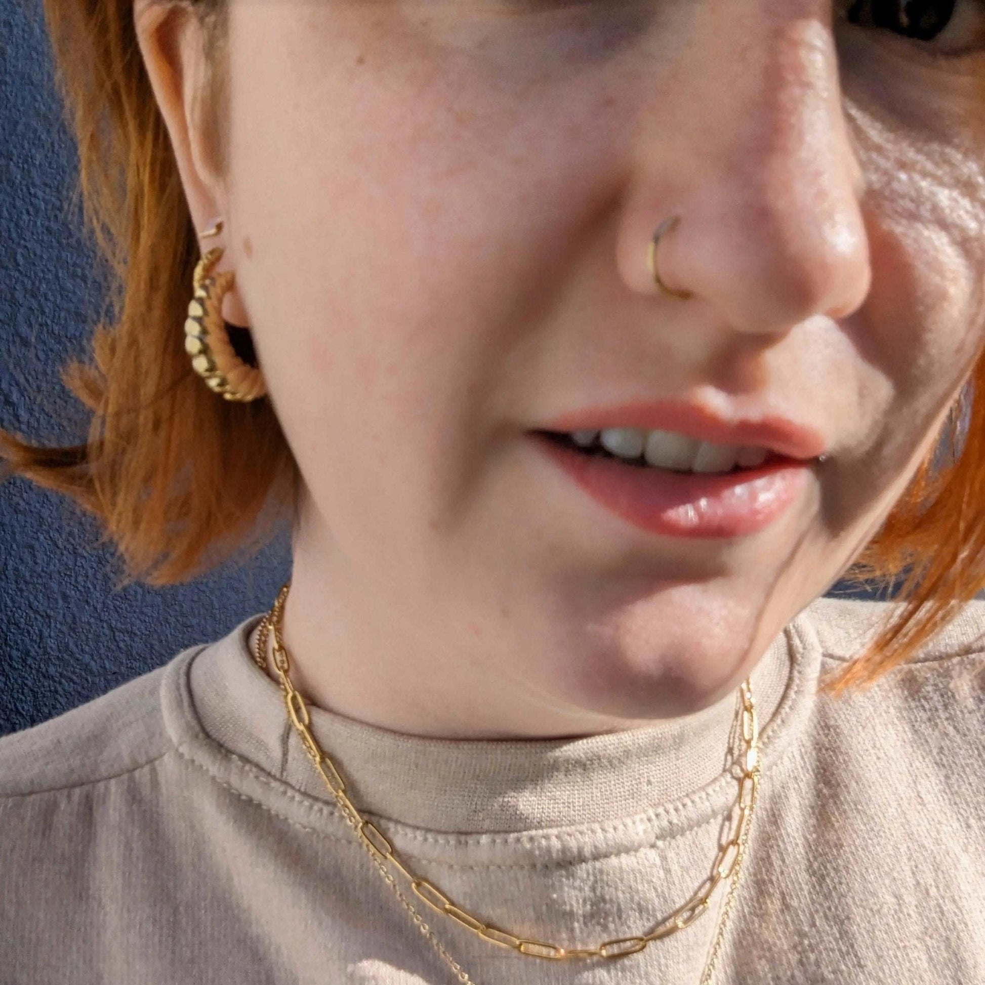 Gold paperclip chain necklace - Trend Tonic