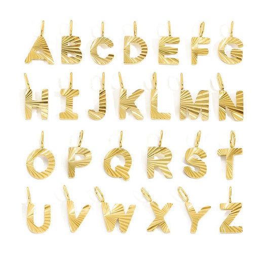 Gold sunbeam initial charm - Trend Tonic