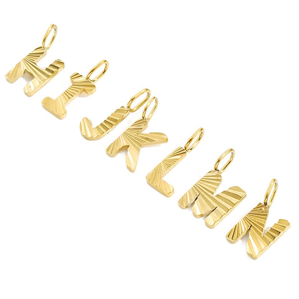 Gold sunbeam initial charm - Trend Tonic