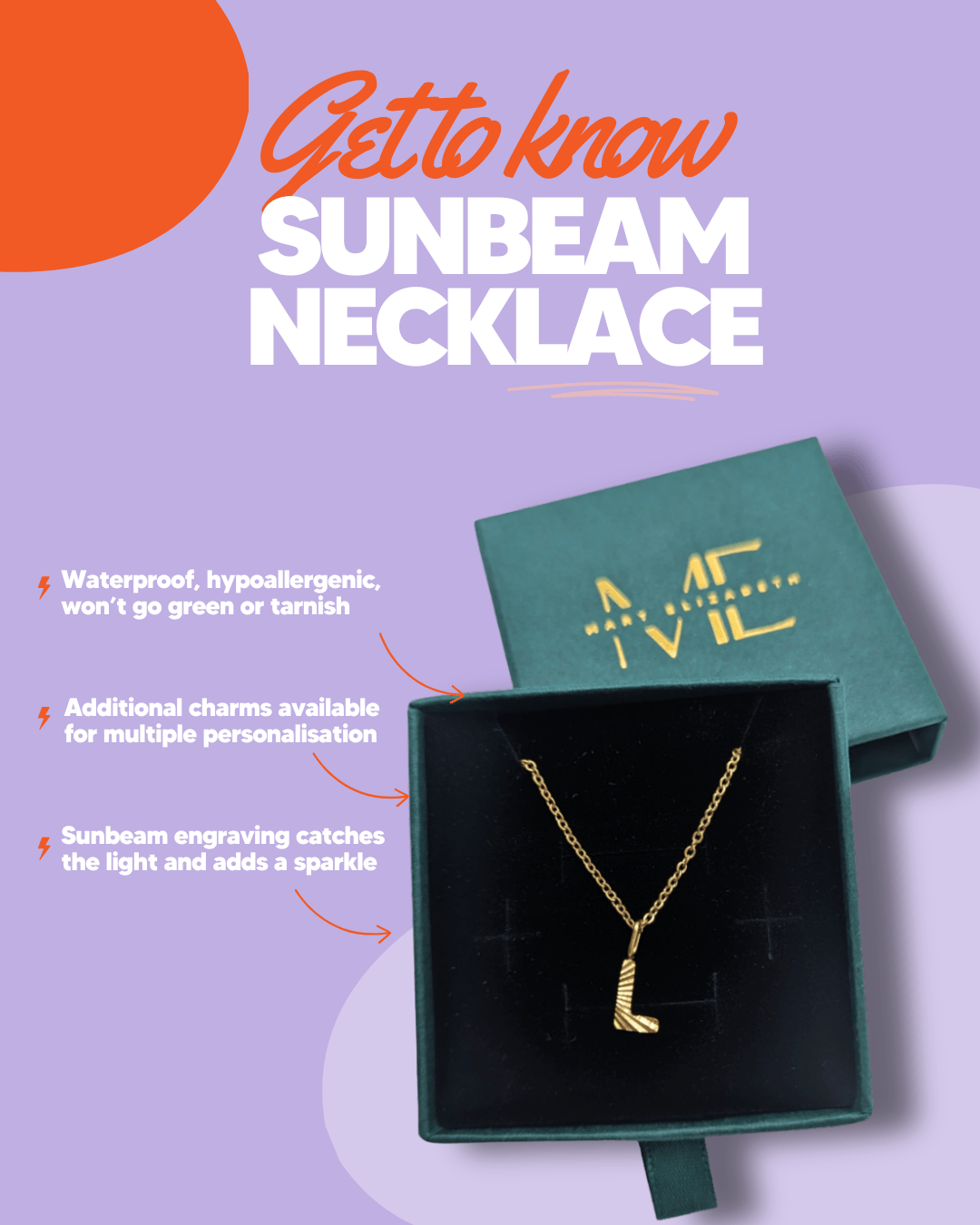 Gold sunbeam initial necklace - Trend Tonic