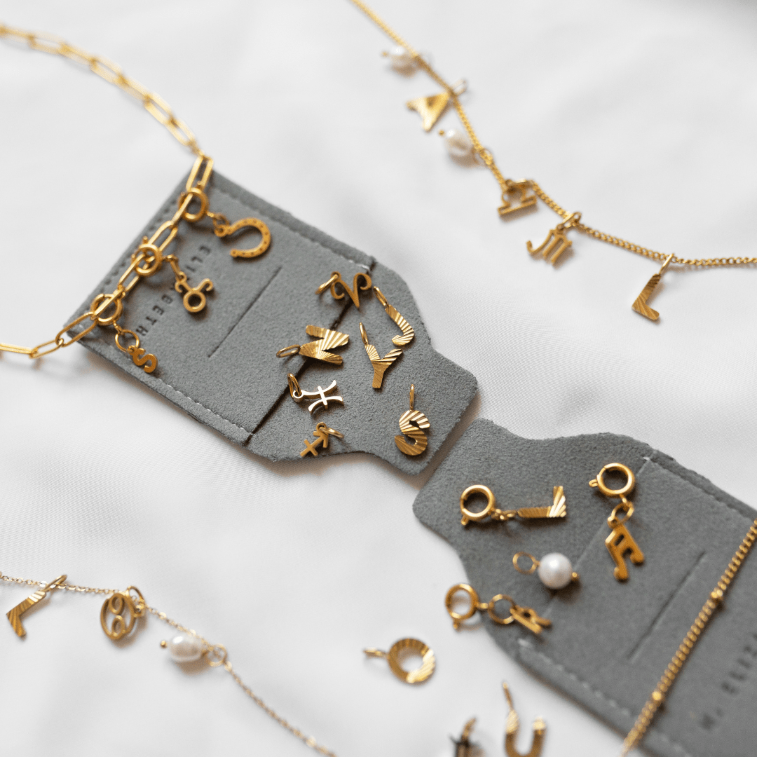 Gold sunbeam initial necklace - Trend Tonic