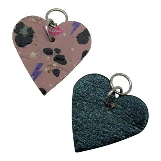 Green and pink flash mini heart cork charms - Trend Tonic