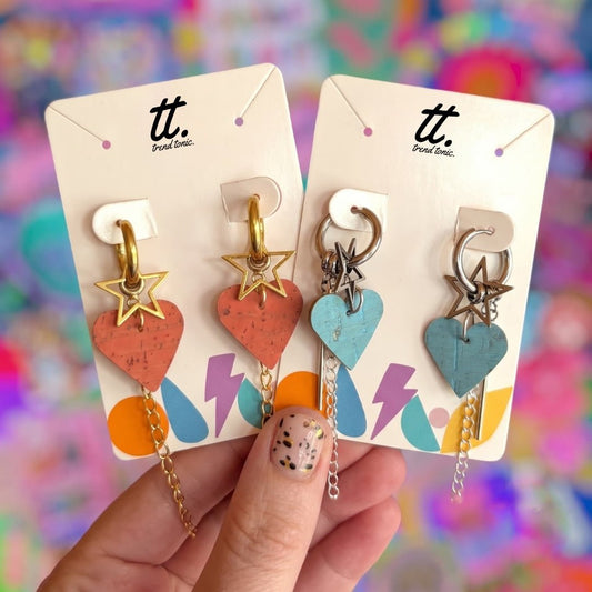 Heart star charm set - Trend Tonic
