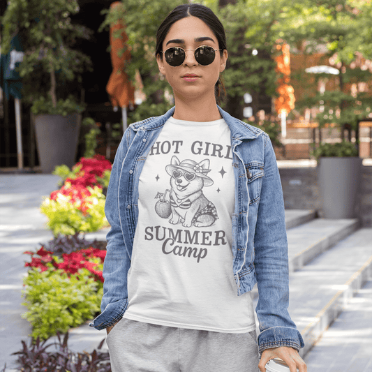 Hot girl summer camp crew neck t-shirt - Trend Tonic