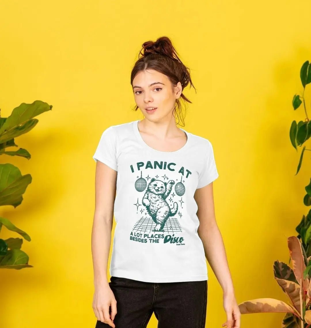 I panic at a lot of places scoop neck t-shirt - Trend Tonic