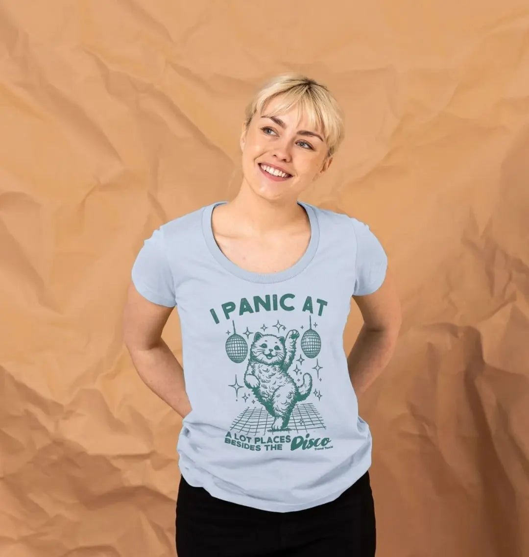 I panic at a lot of places scoop neck t-shirt - Trend Tonic