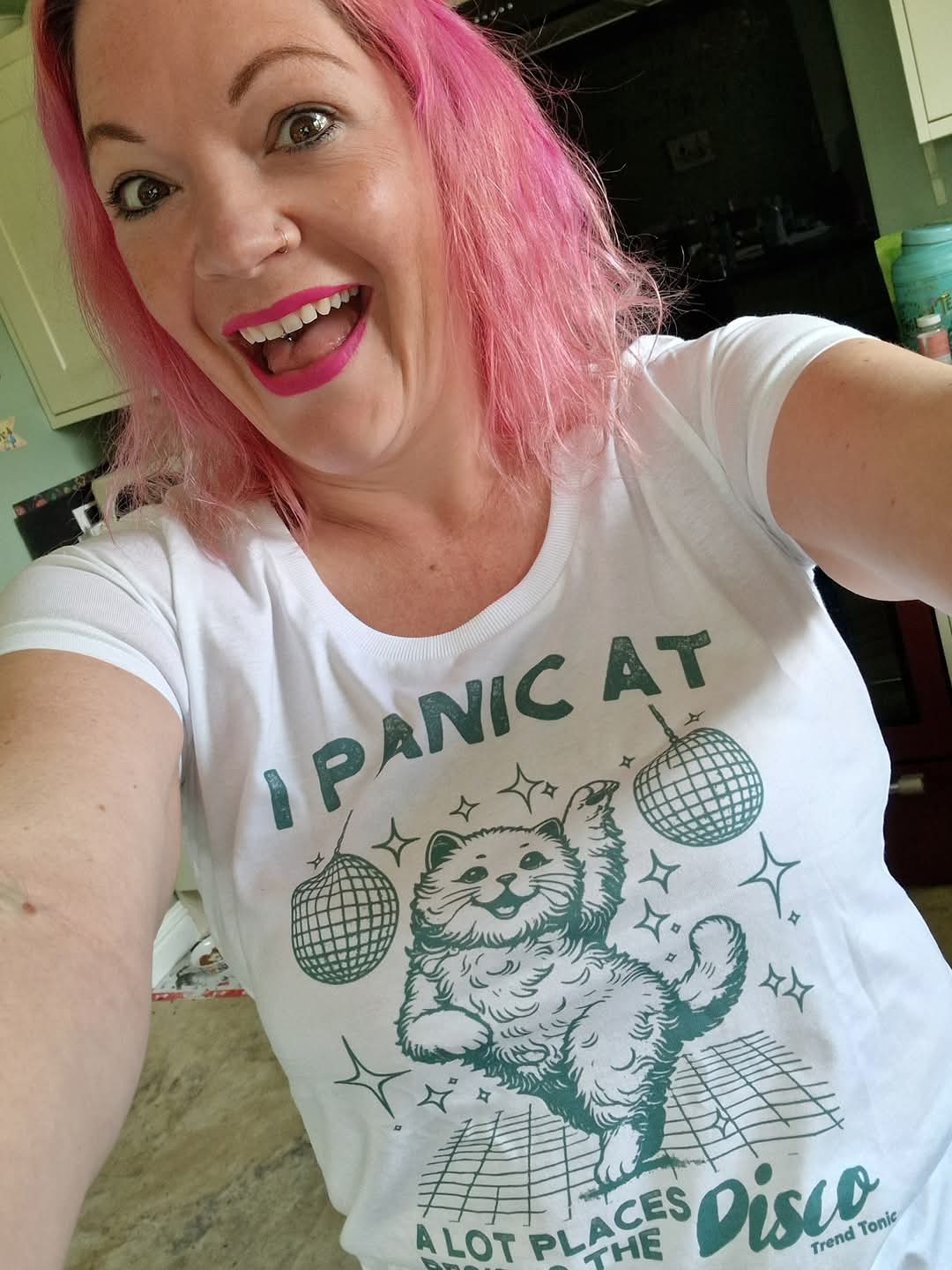 I panic at a lot of places scoop neck t-shirt - Trend Tonic