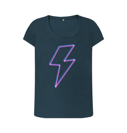 Denim Blue Printed T-shirt Front