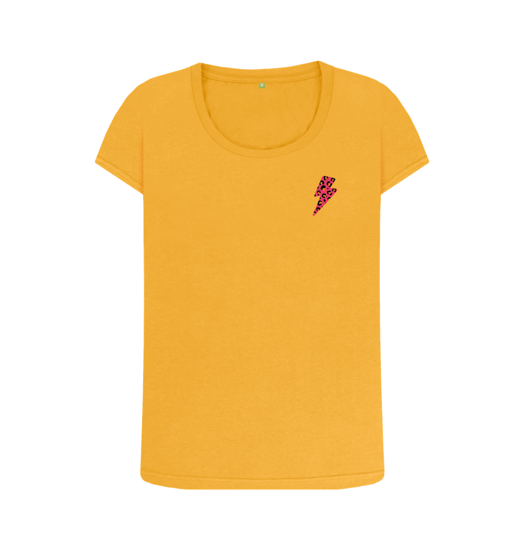 Mustard Printed T-shirt Front