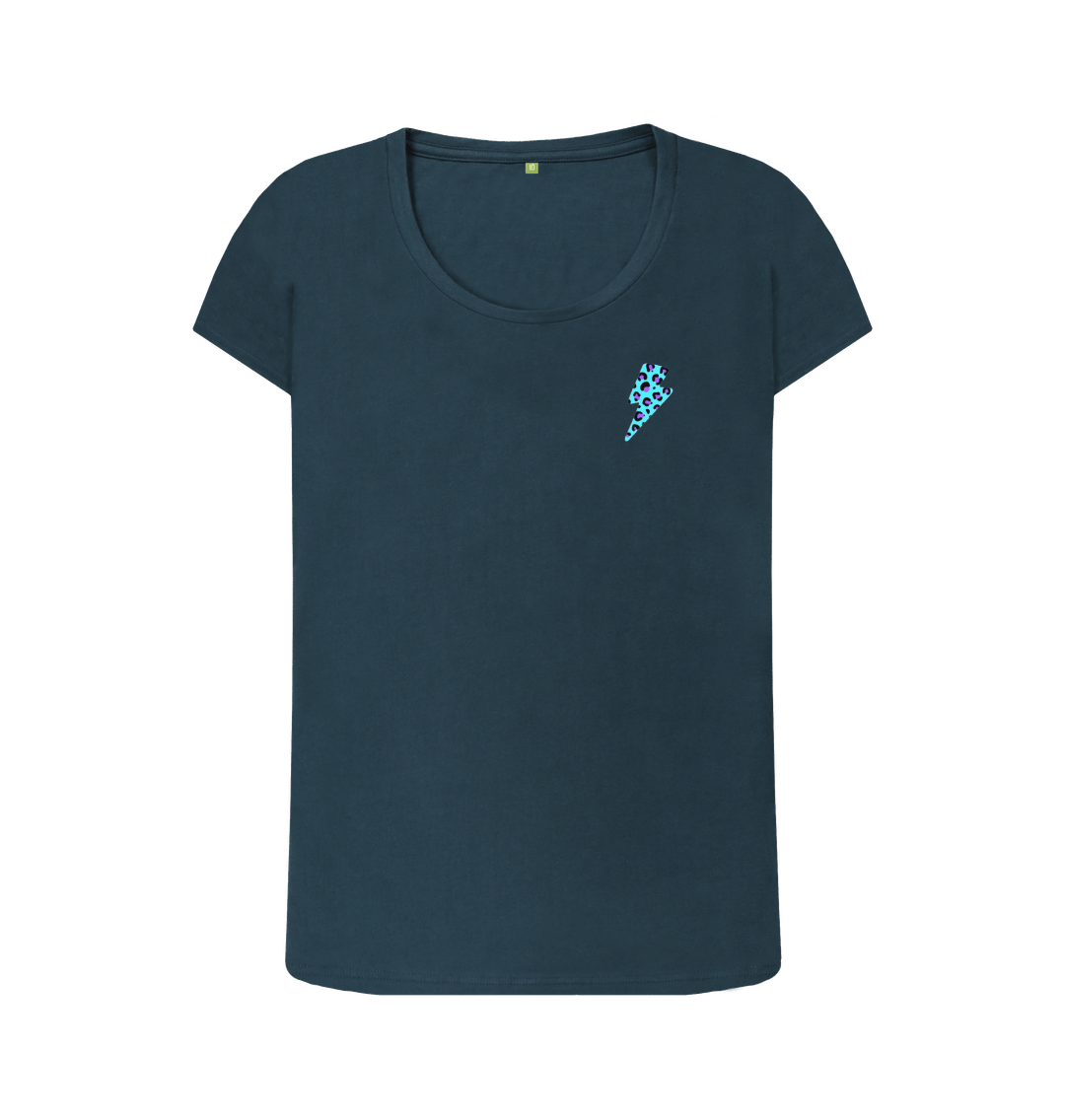Denim Blue Printed T-shirt Front