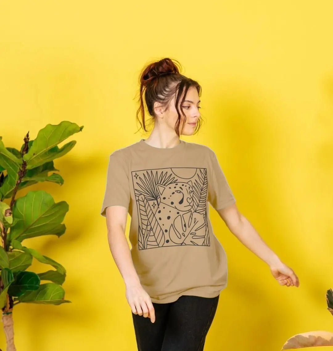 Jungle outline crew neck t-shirt - Trend Tonic