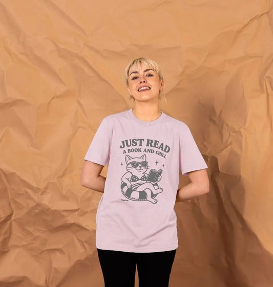 Just read a book and chill crew neck t-shirt - Trend Tonic