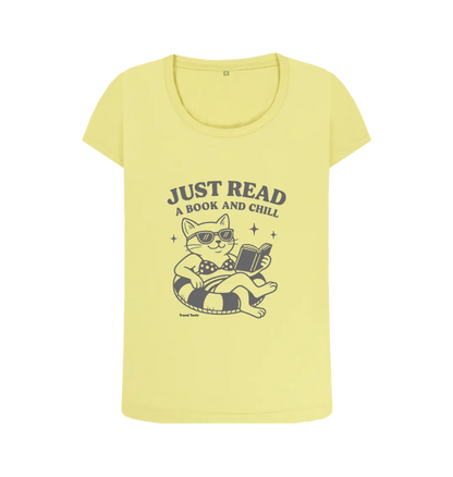 Just read books and chill scoop neck t-shirt - Trend Tonic