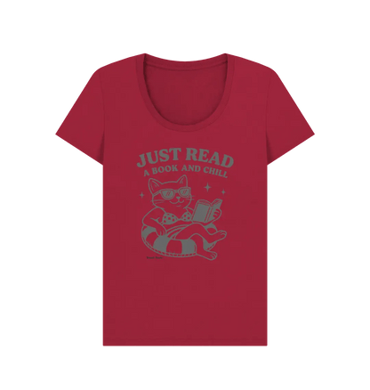 Just read books and chill scoop neck t-shirt - Trend Tonic
