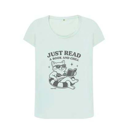 Just read books and chill scoop neck t-shirt - Trend Tonic