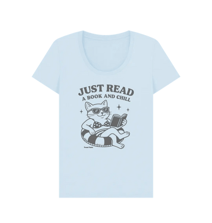 Just read books and chill scoop neck t-shirt - Trend Tonic