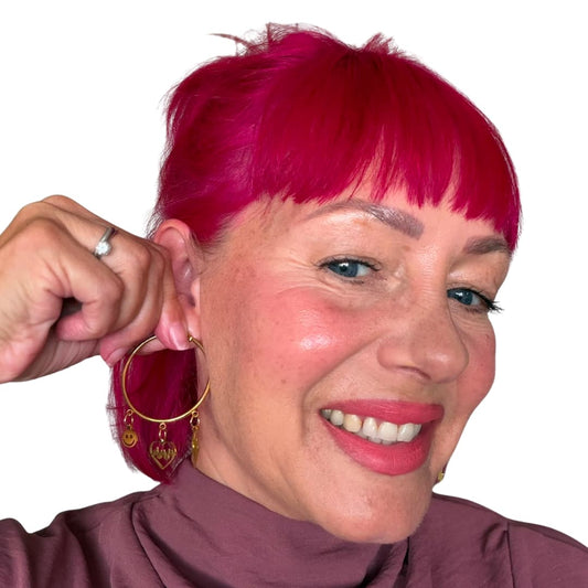 Large Y2K charm hoop earrings - Trend Tonic