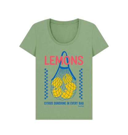 Lemons scoop neck t-shirt - Trend Tonic