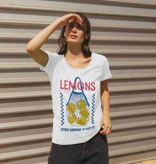Lemons scoop neck t-shirt - Trend Tonic