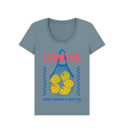 Lemons scoop neck t-shirt - Trend Tonic