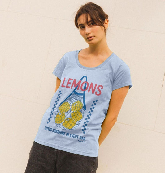 Lemons scoop neck t-shirt - Trend Tonic