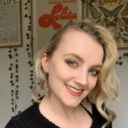 Leopard print lightning bolt earrings - Trend Tonic