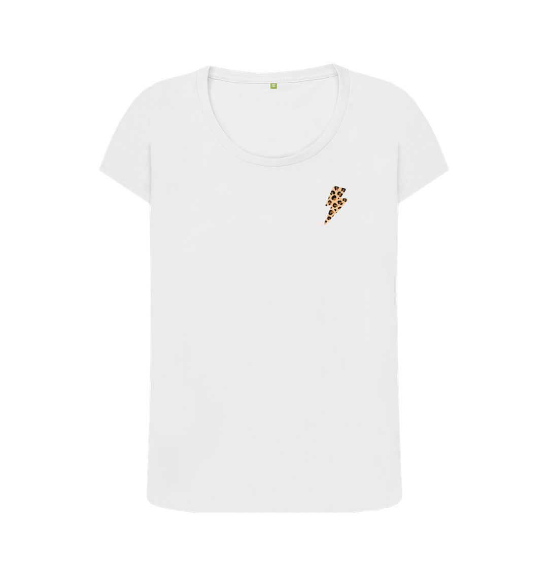 Leopard print scoop neck tshirt - Trend Tonic