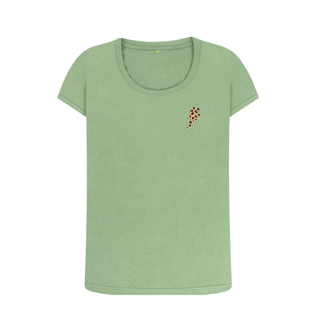 Leopard print scoop neck tshirt - Trend Tonic