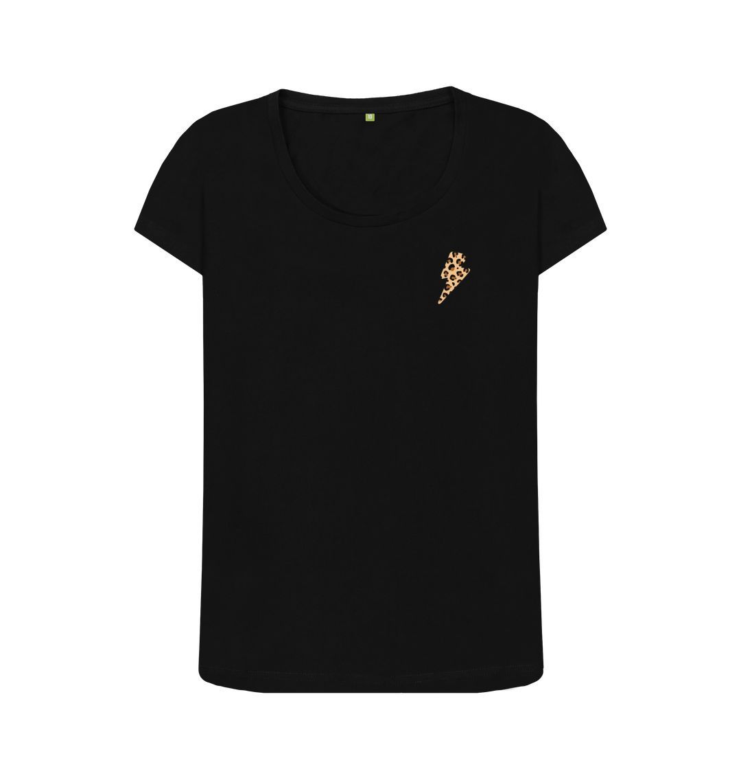Leopard print scoop neck tshirt - Trend Tonic