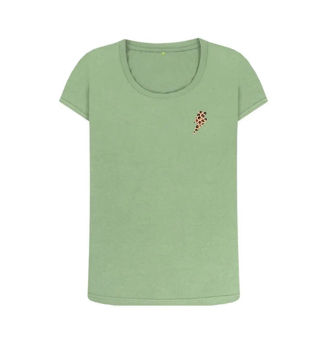 Leopard print scoop neck tshirt - Trend Tonic