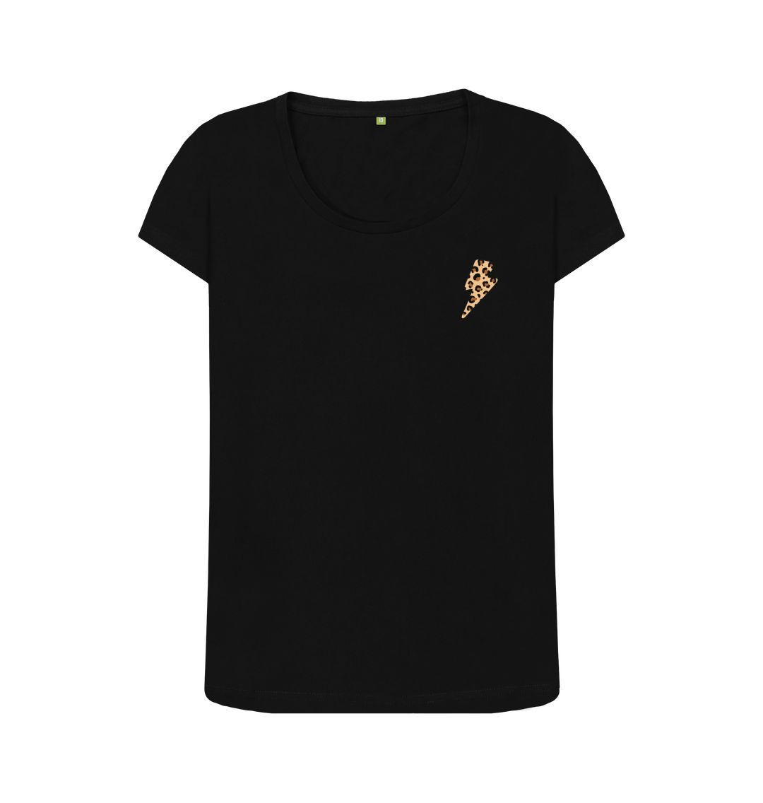 Leopard print scoop neck tshirt - Trend Tonic