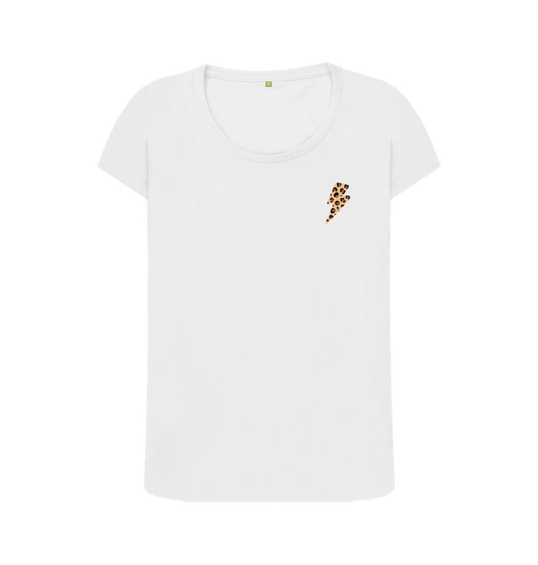 Leopard print scoop neck tshirt - Trend Tonic