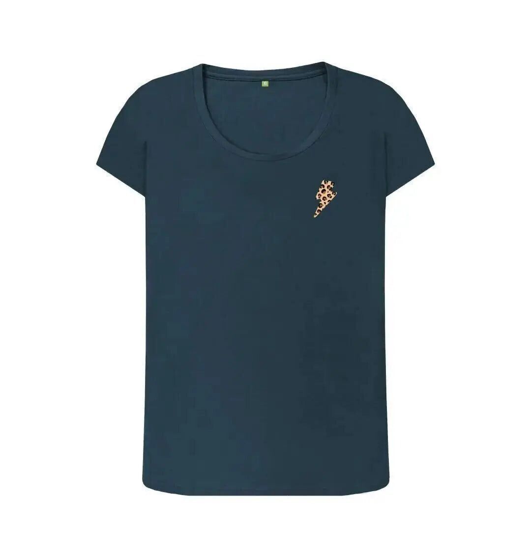 Leopard print scoop neck tshirt - Trend Tonic