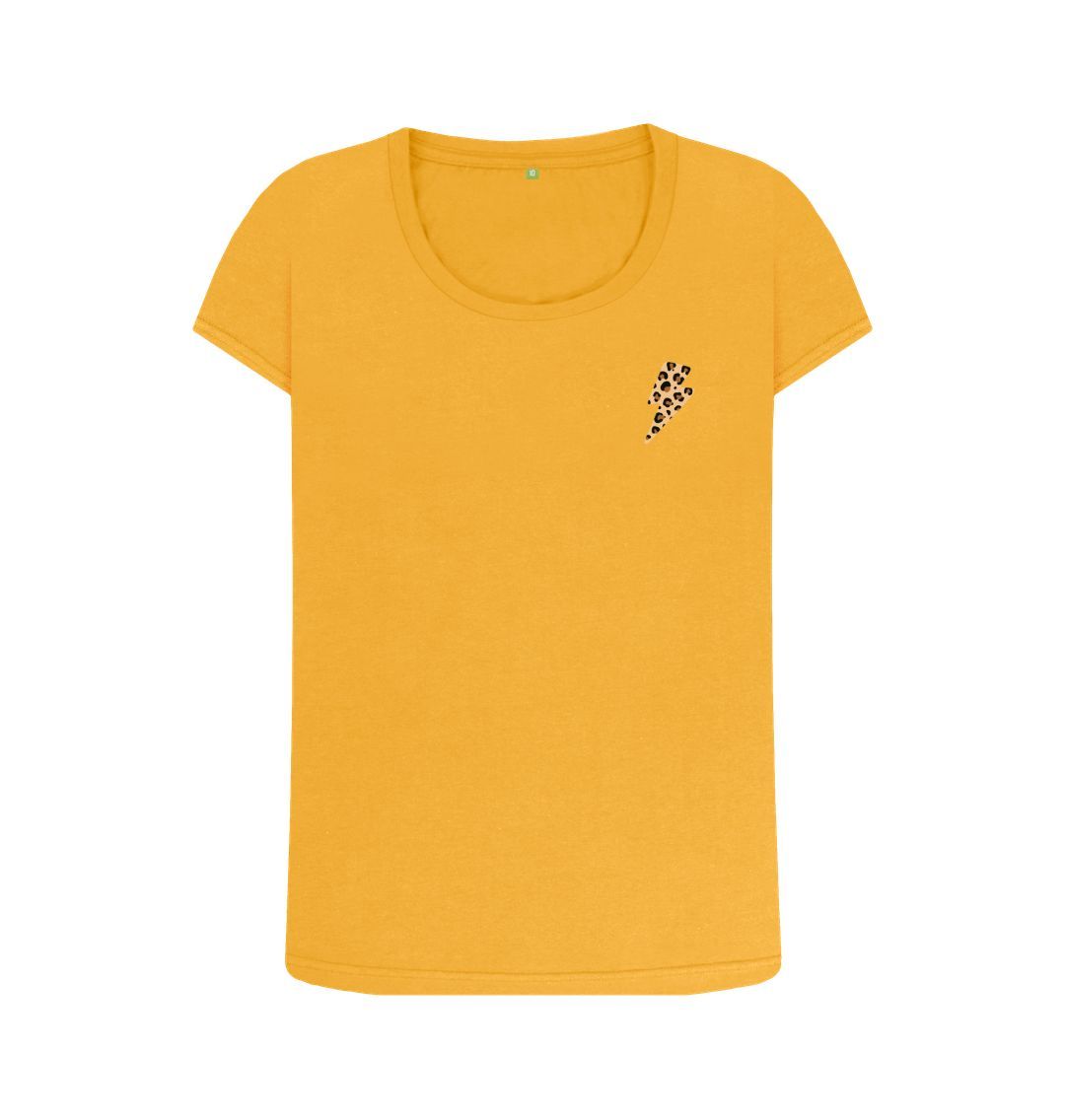 Leopard print scoop neck tshirt - Trend Tonic