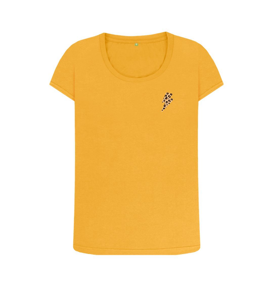 Leopard print scoop neck tshirt - Trend Tonic