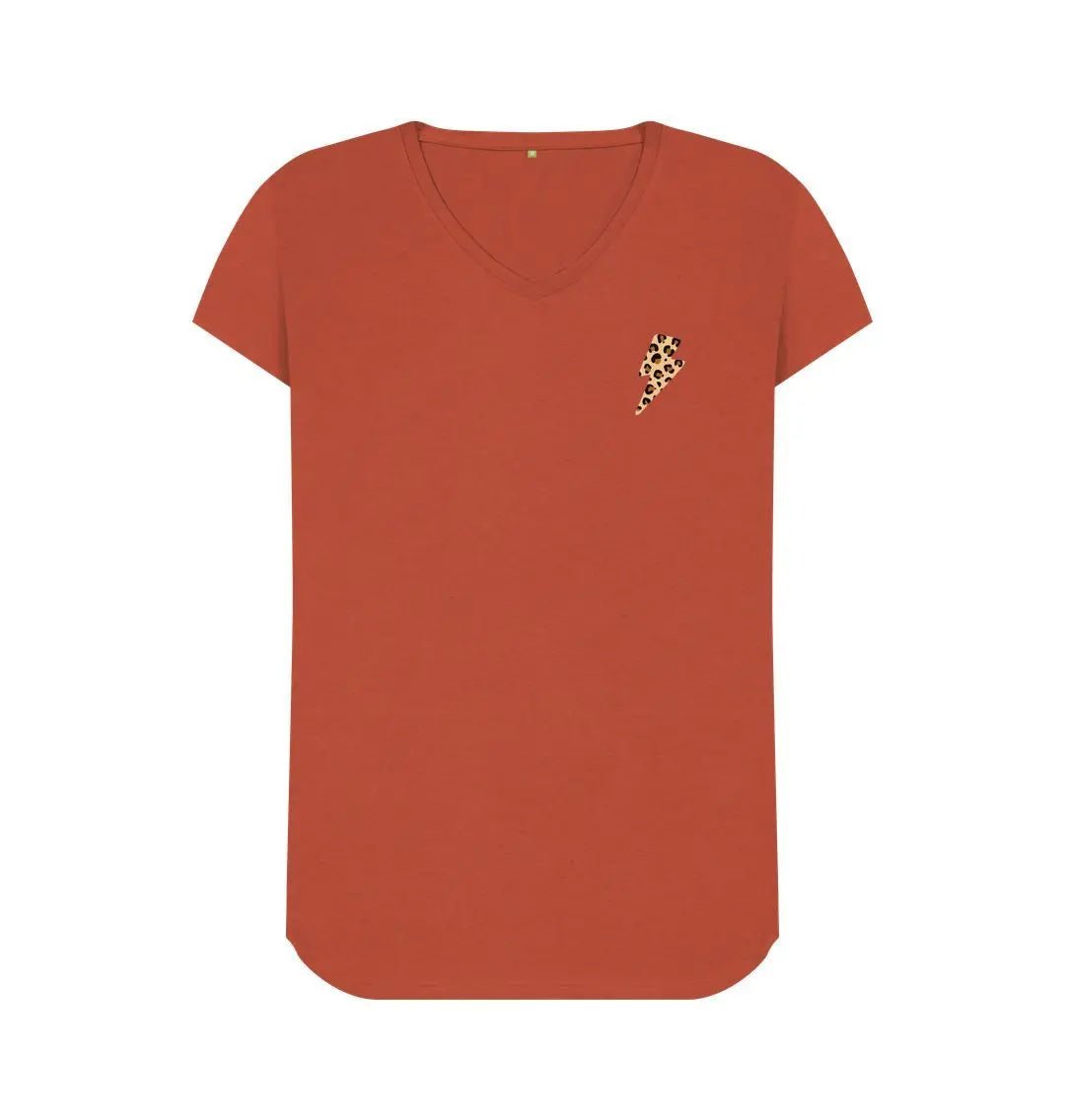 Leopard print V neck tshirt - Trend Tonic