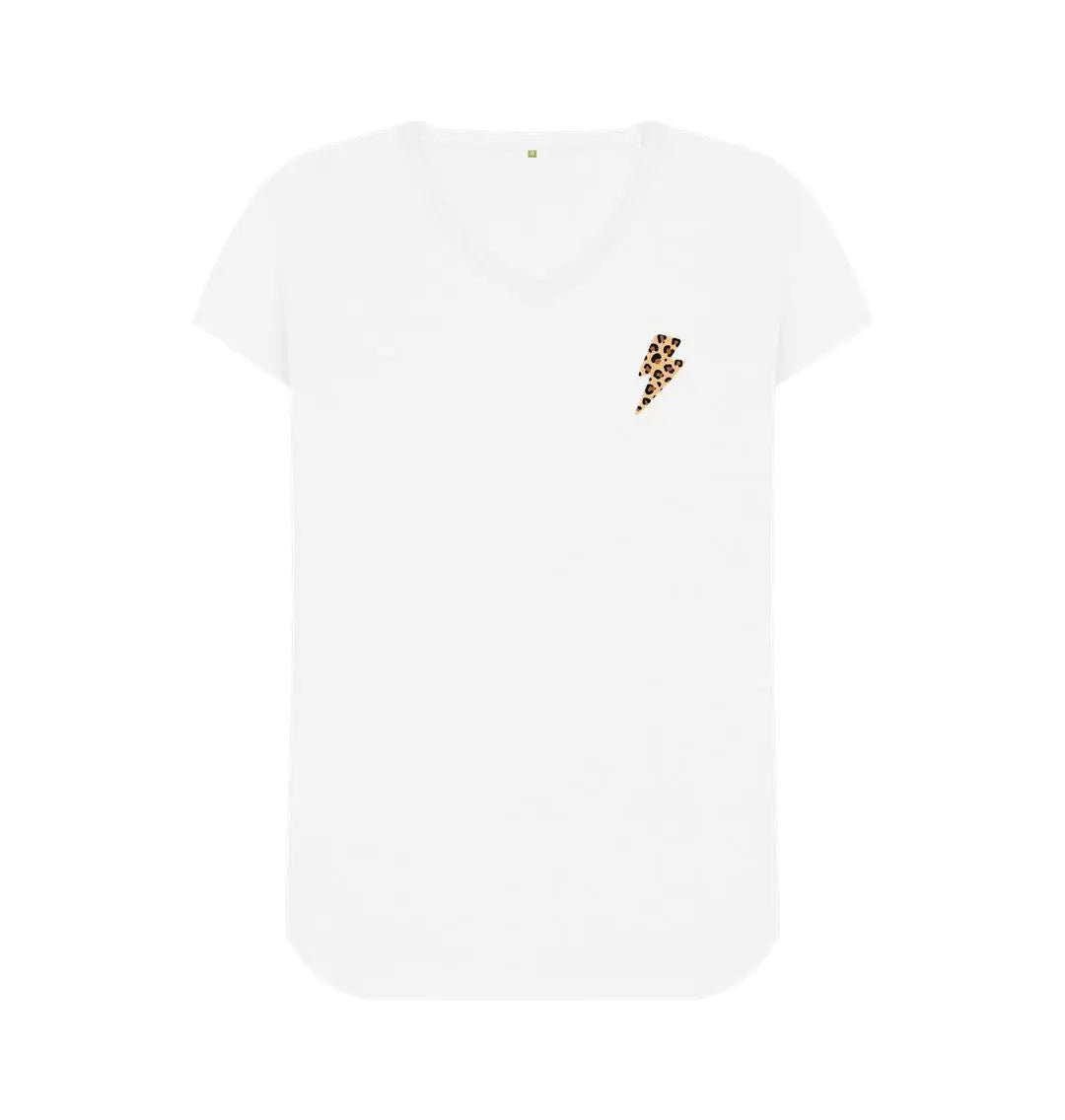Leopard print V neck tshirt - Trend Tonic