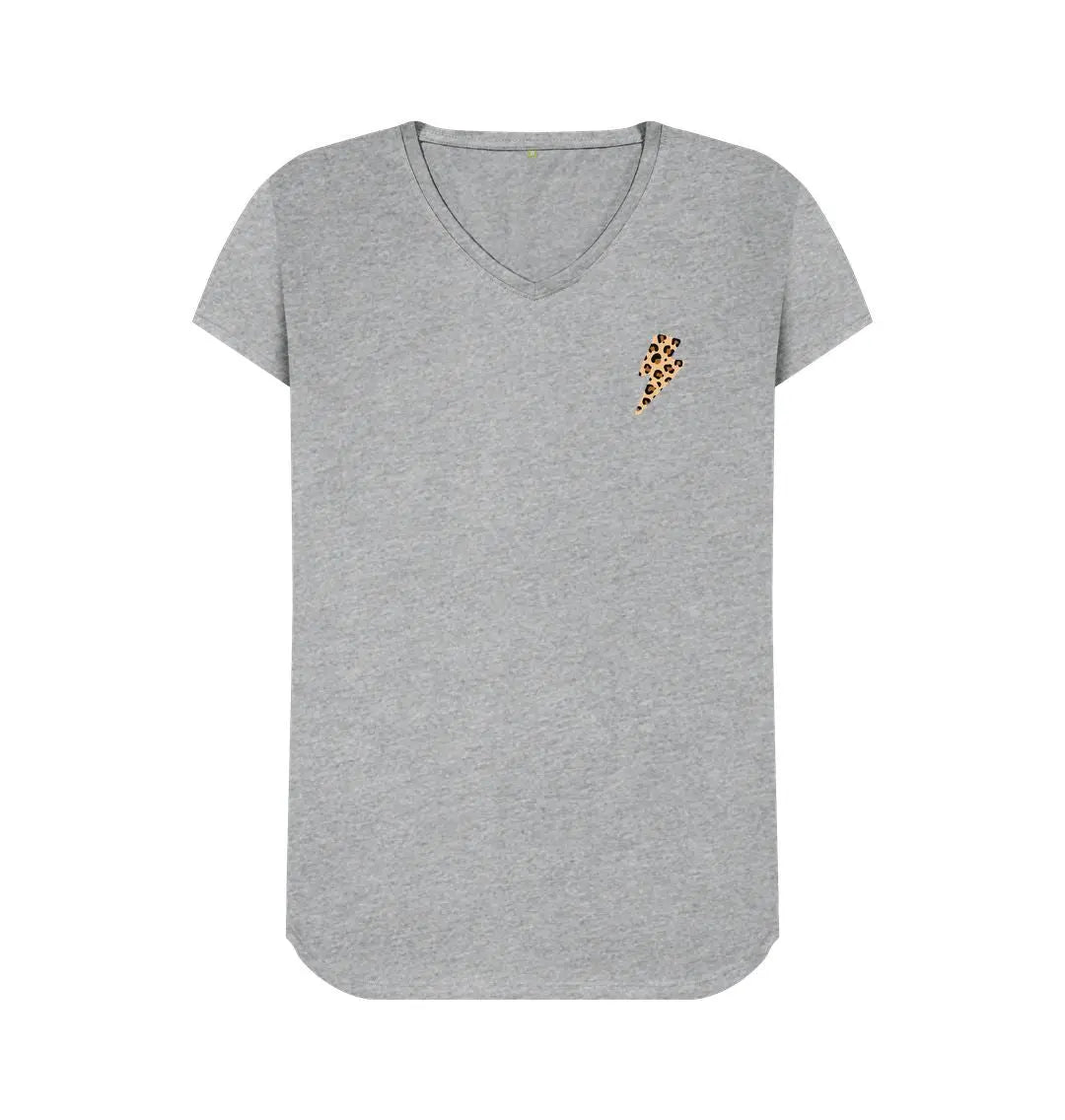 Leopard print V neck tshirt - Trend Tonic
